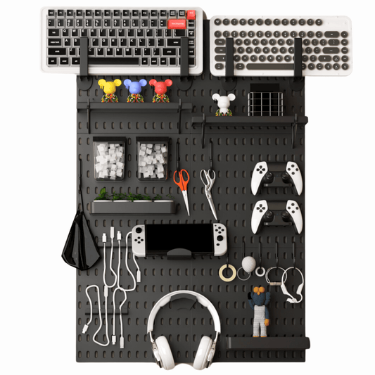 Keepo Black Wall Game Organizer Set With 6Pcs Pegboards - Keepo