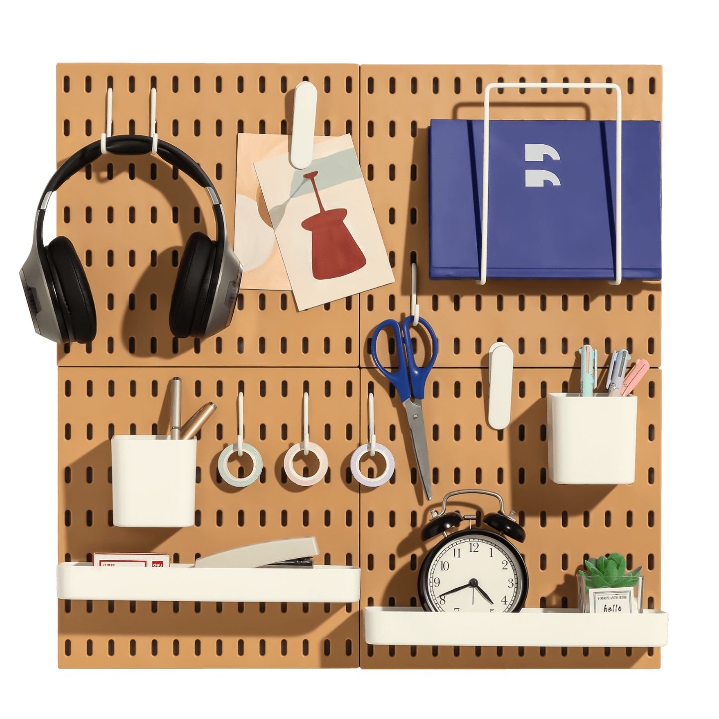 Keepo Yellow Wall Organizer Set With 4Pcs Pegboards - Keepo