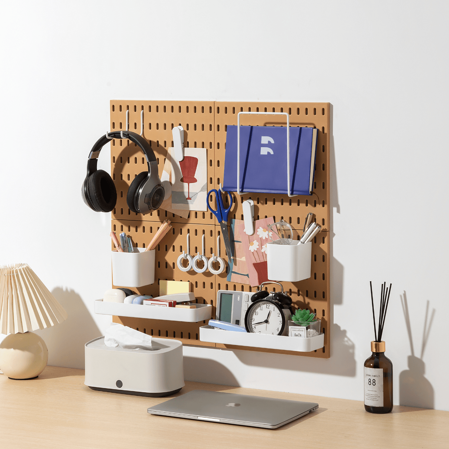 Keepo Yellow Wall Organizer Set With 4Pcs Pegboards - Keepo