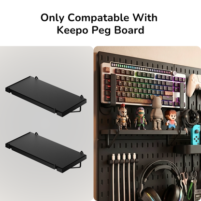 Keepo Peg Board Accessories 2 Panel Shelves