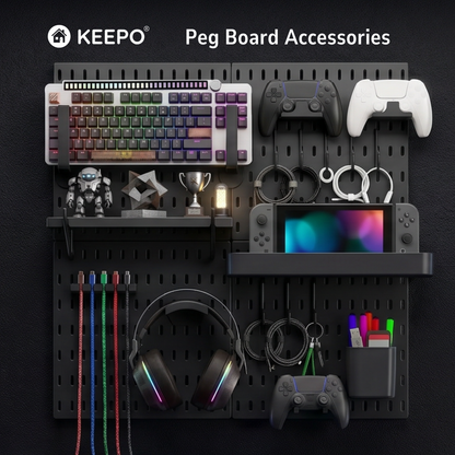 Keepo Peg Board Accessories 2 Panel Shelves